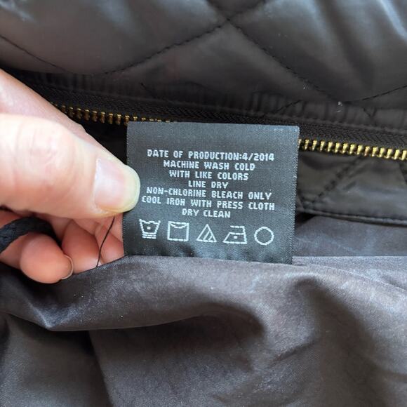 Sam Edelman Women's Lexi Quilted Jacket with Plaid Trim- Size Small - Picture 12 of 16